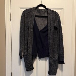 Lululemon Athletica Black Open-Front Cardigan